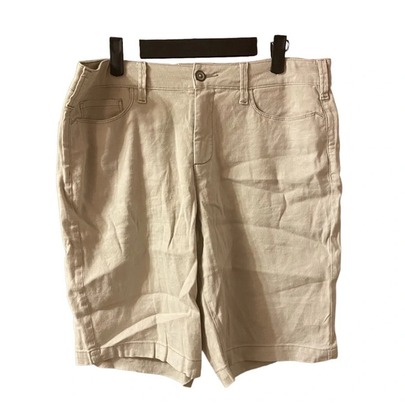 NYDJ CATHERINE LINEN BLEND SHORTS - Picture 1 of 5